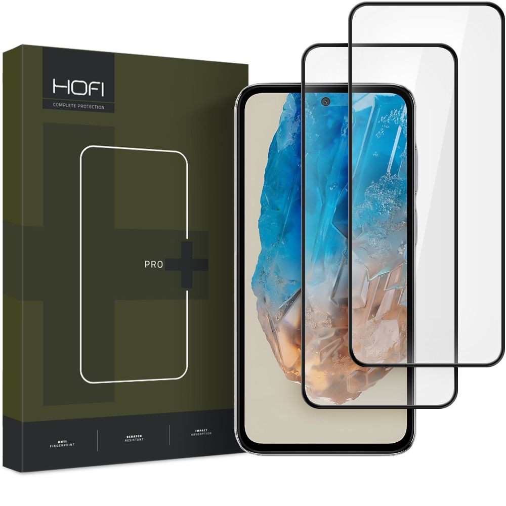 Apsauginis grūdintas stiklas juodais krašteliais Hofi Glass Pro+ (2vnt.) telefonui Samsubg Galaxy M35 5G