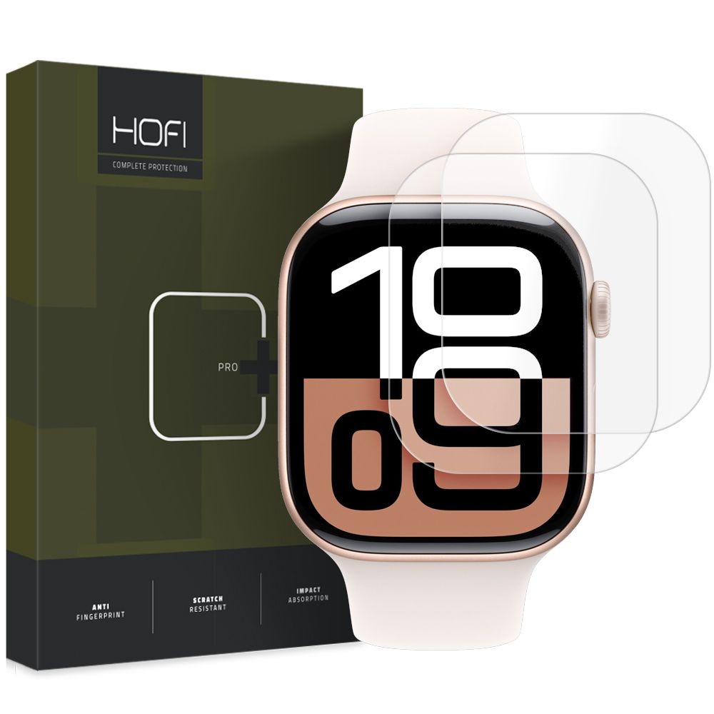Skaidri apsauginė plėvelė ''Hofi Hybrid Pro+" (2 vnt.) laikrodžiui Apple Watch 10 (42 MM)