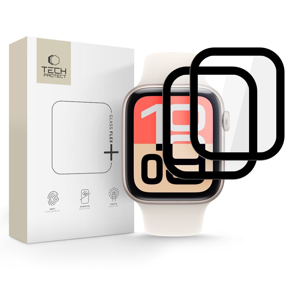 Apsauginis hibridinis stikliukas "Tech-Protect Glass Flex+" (2-vnt.) laikrodžiui Apple Watch 4 / 5 / 6 / SE 1 / 2 / 3 (40MM)