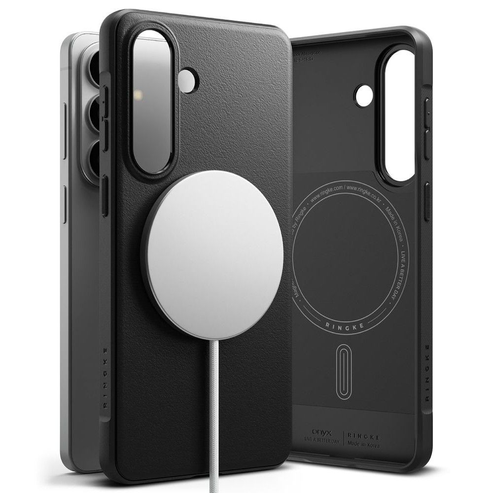 Juodas dėklas "Ringke Onyx Magnetic Magsafe" telefonui Samsung Galaxy S26