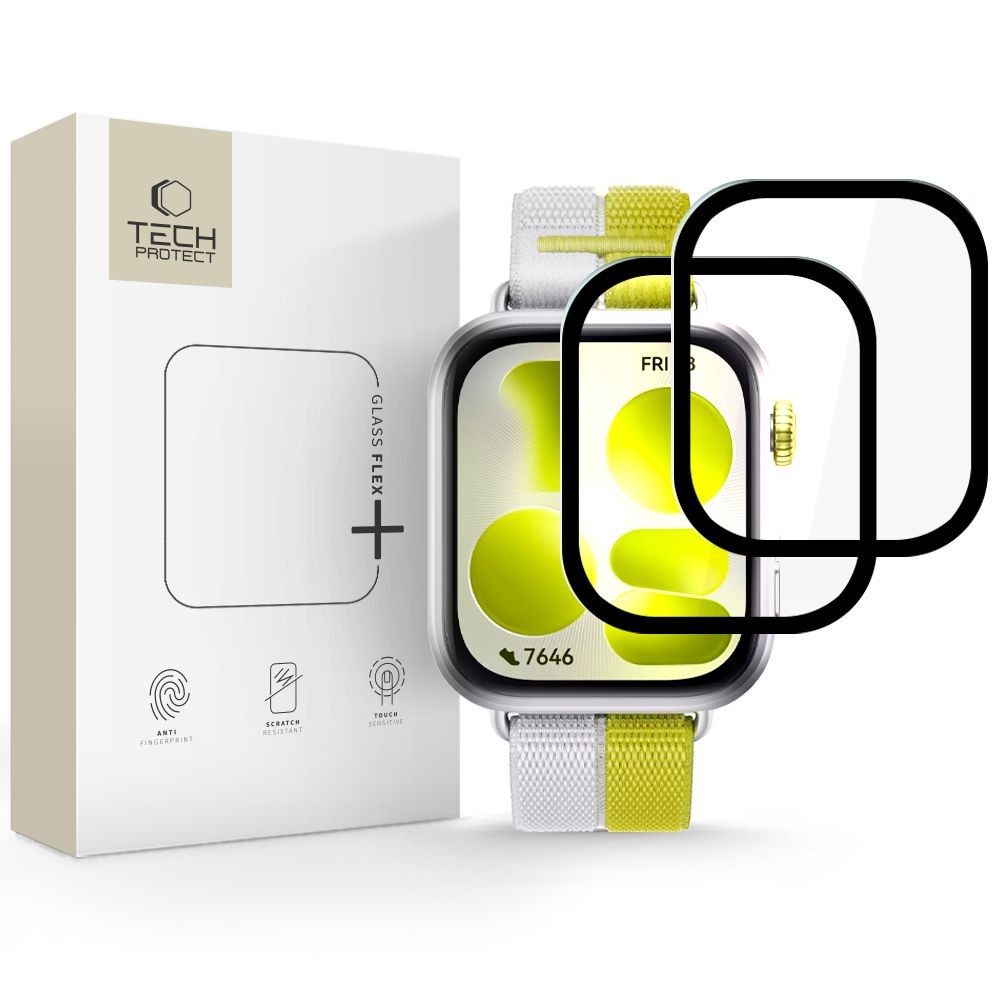Ekrano apsauga "Tech-Protect Glass Flex+" (2-vnt.) laikrodžiui Huawei Watch FIT 5