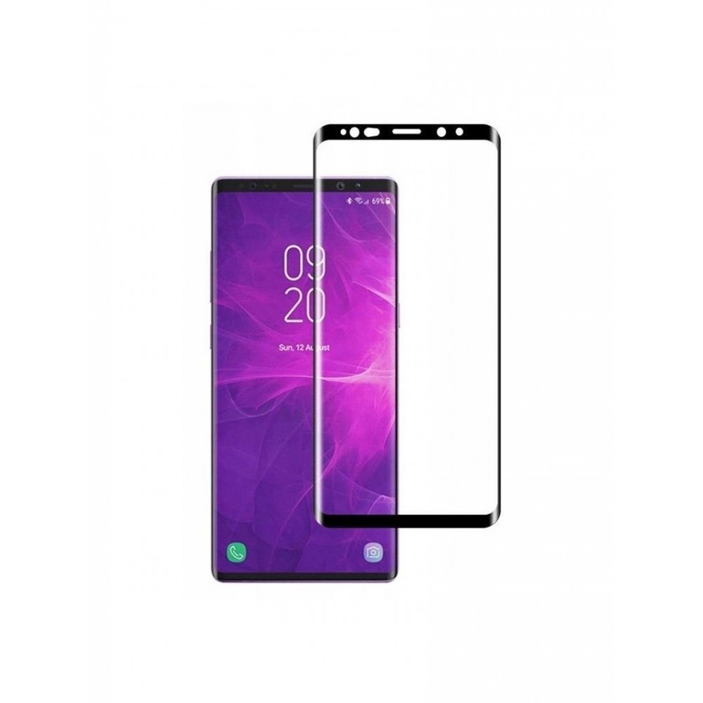 5D Lenktas juodas apsauginis grūdintas stiklas Samsung Galaxy S8 telefonui "Full Glue"