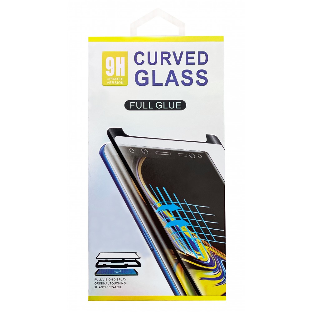 LCD apsauginis stikliukas 9D Curved Full Glue Samsung Note 20 juodais krašteliais