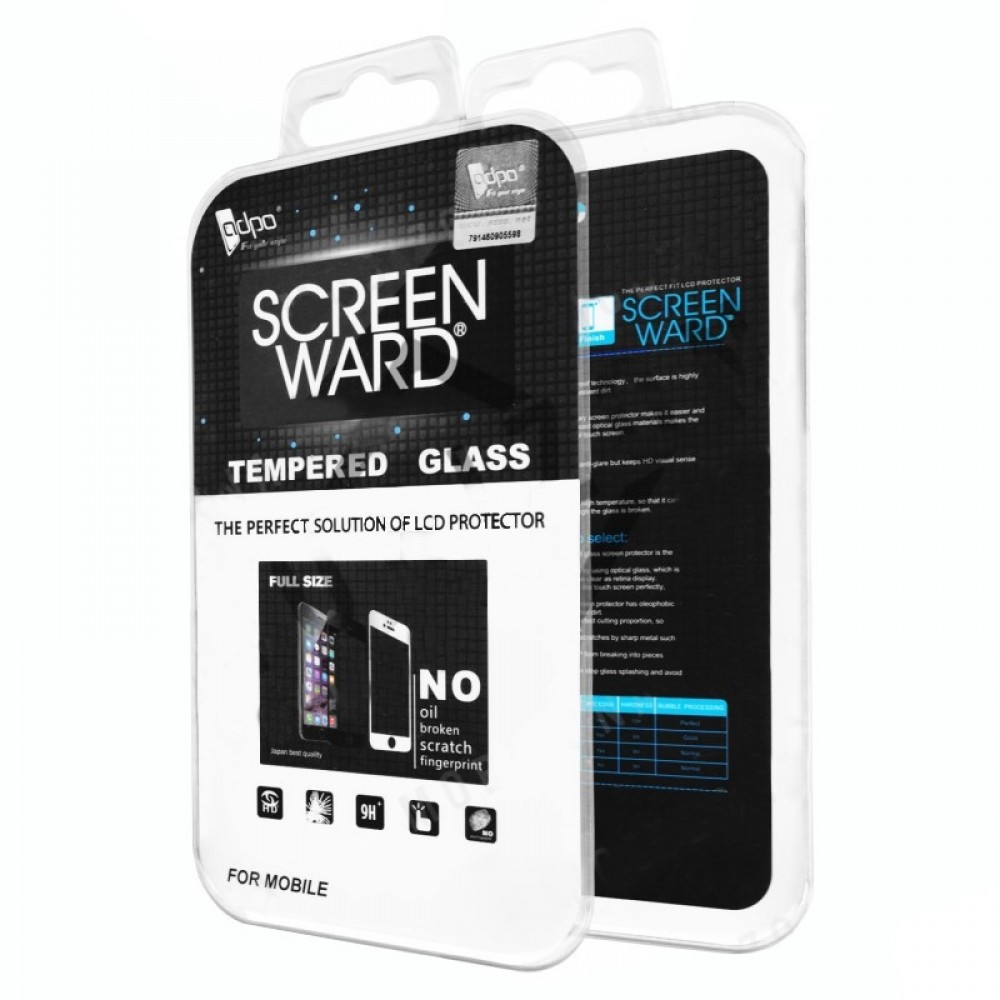 Apsauginis grūdintas stiklas "Adpo 3D" telefonui Apple iPhone iPhone XR / 11 lenktas juodais krašteliais