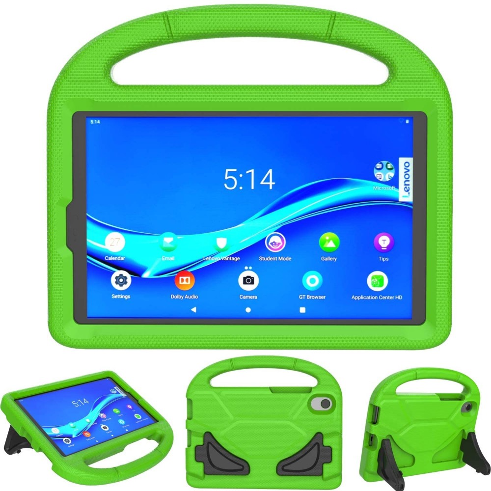 Ypač tvirtas, žalias dėklas sukurtas vaikams "Shockproof Kids" planšetei Huawei MatePad T10 9.7