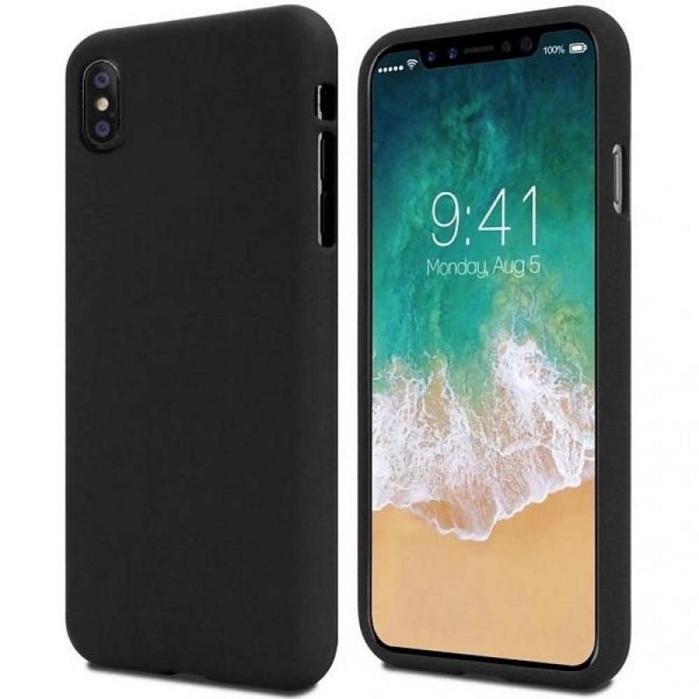 Juodas silikoninis dėklas "Jelly Case'' telefonui iPhone 13 Pro Max