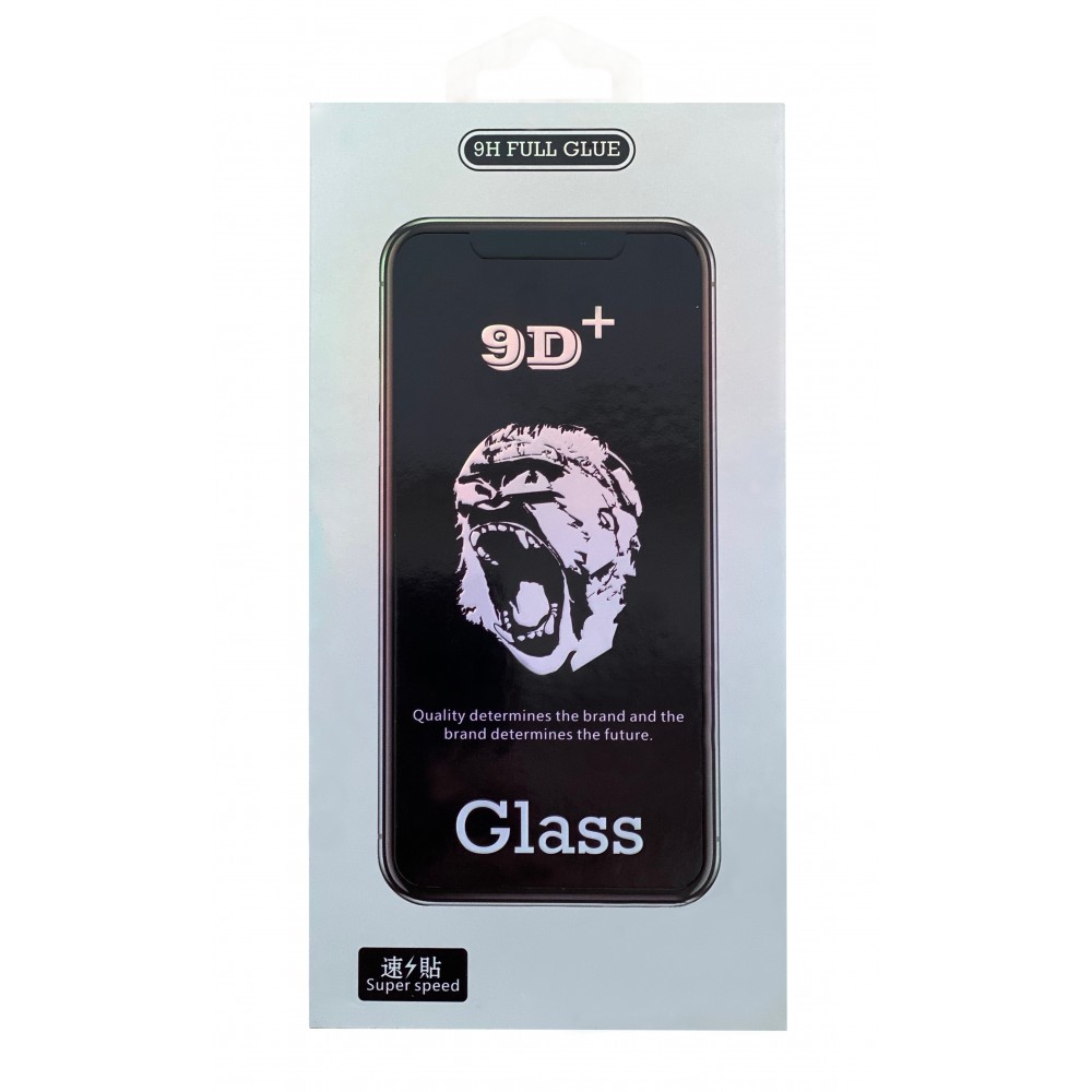 Juodais apvadais apsauginis grūdintas stiklas Apple iPhone 13 mini telefonui "9D Gorilla "