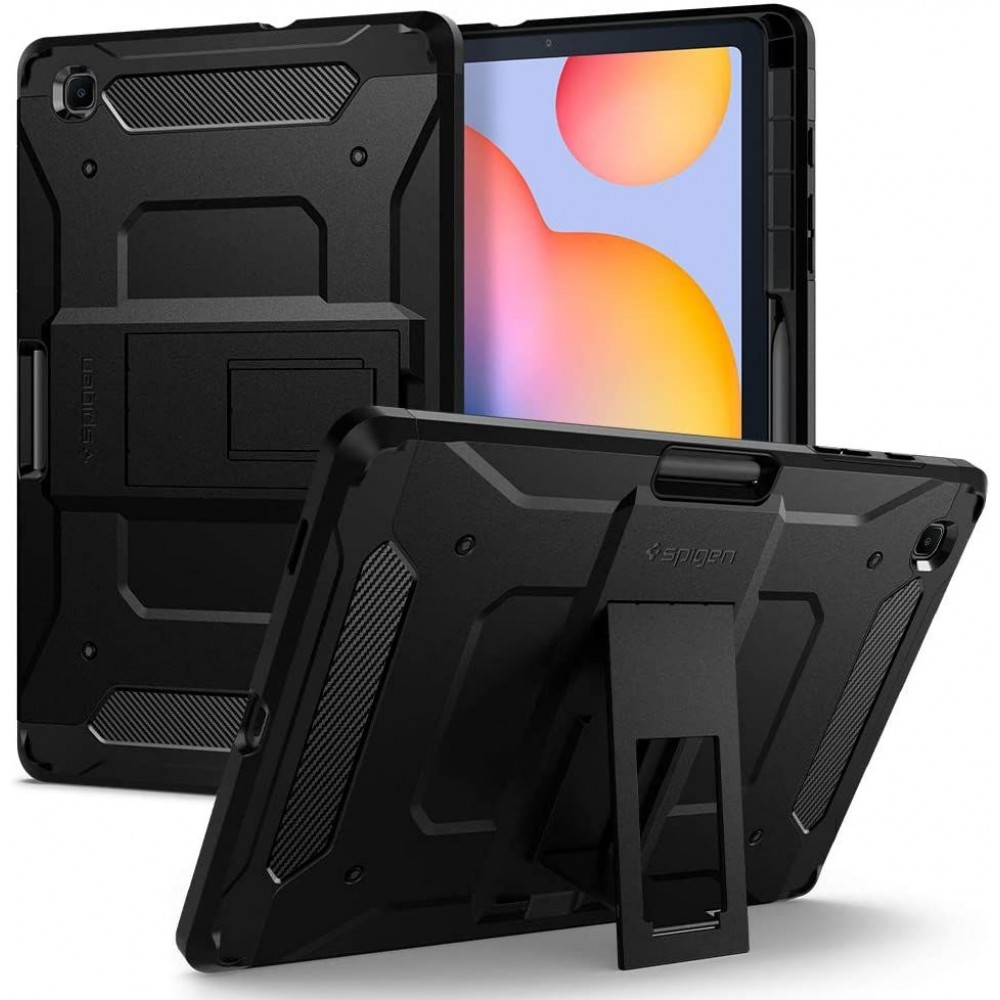 Juodas dėklas Samsung Galaxy Tab S6 Lite 10.4 P610/P615 "Spigen Touch Armor Pro"