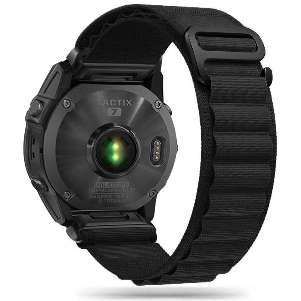 Juoda apyrankė "Tech-Protect Nylon Pro" laikrodžiui Garmin Fenix 5 / 6 / 6 PRO / 7