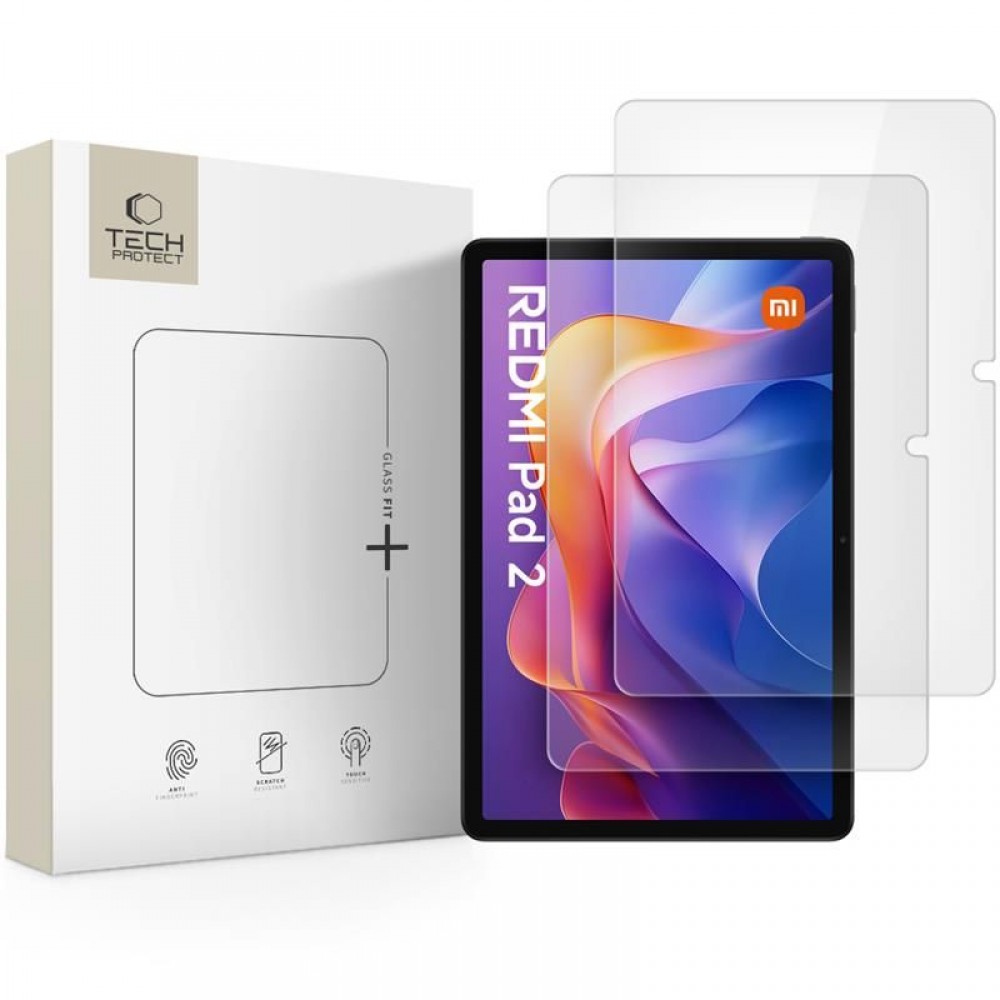 Apsauginis stiklas "Tech-Protect Glass Fit+" (2-vnt.) planšetei Xiaomi Redmi Pad 2 / SE 11.0