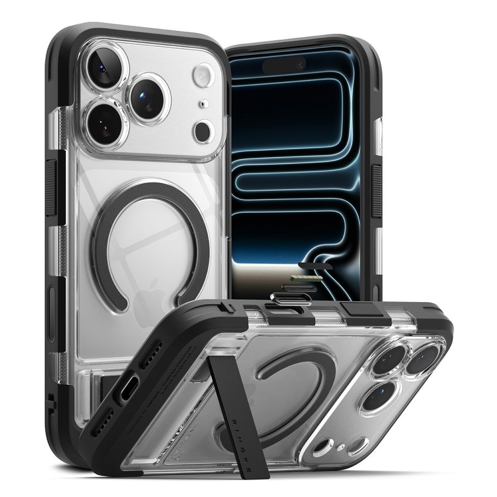 Skaidrus dėklas su stovu "RINGKE UX MAGNETIC MAGSAFE" telefonui Apple Iphone 17 PRO MAX / 18 PRO MAX
