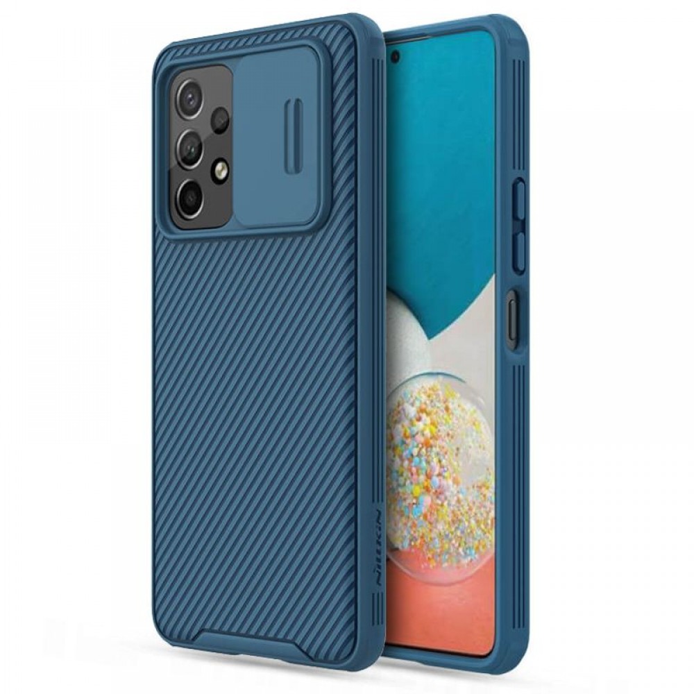Mėlynas dėklas su kameros apsauga "Nillkin Camshield Pro" telefonui Samsung Galaxy A53 5G