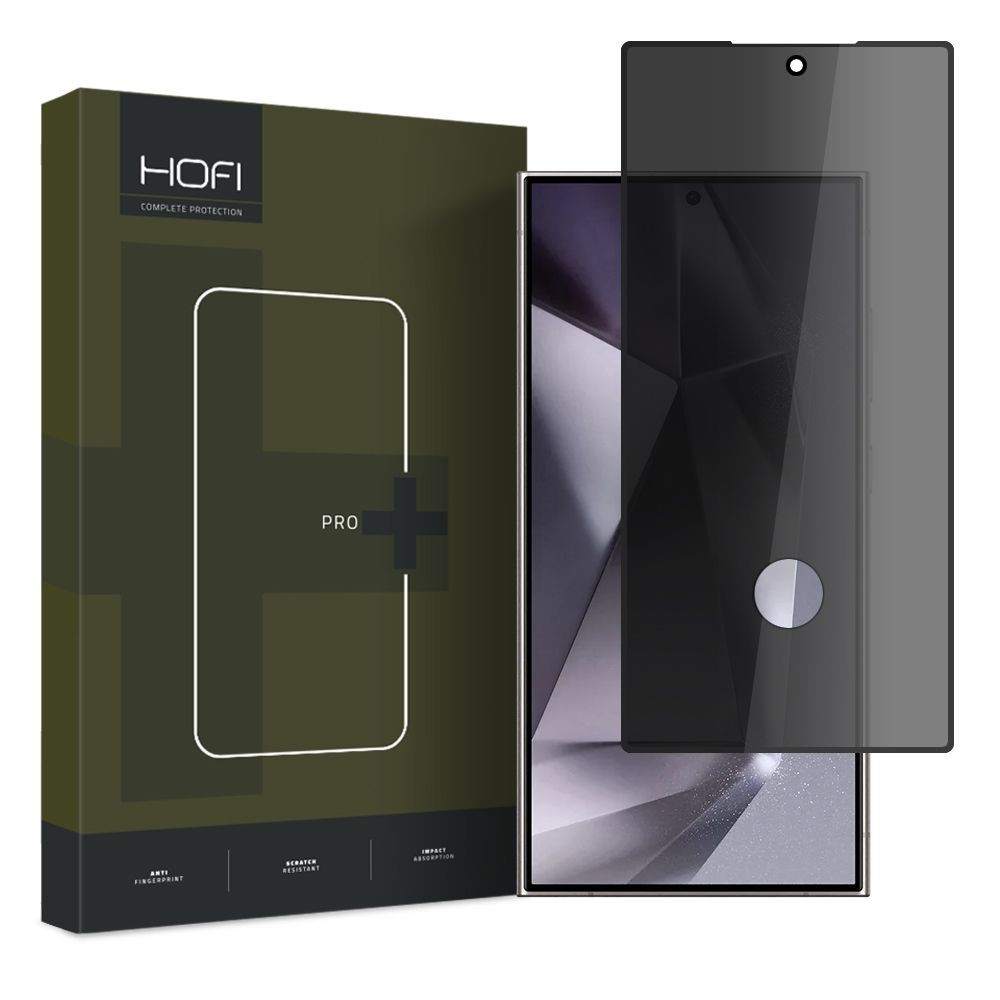 Privatumą suteikiantis apsauginis stikliukas "Hofi Anti Spy Glass Pro+ Privacy" telefonui Samsung Galaxy S24 Ultra