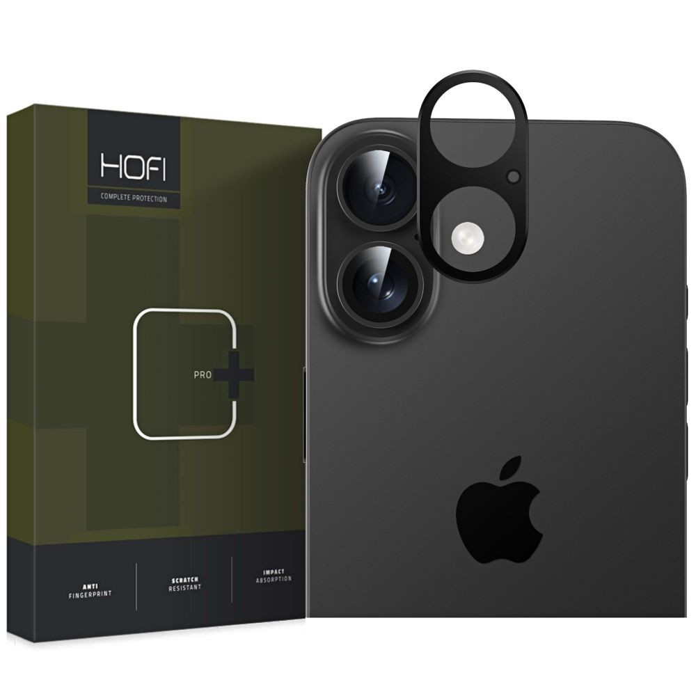 Juodas apsauginis skydelis kamerai "Hofi Alucam Pro+" telefonui iPhone 16 / 16 Plus