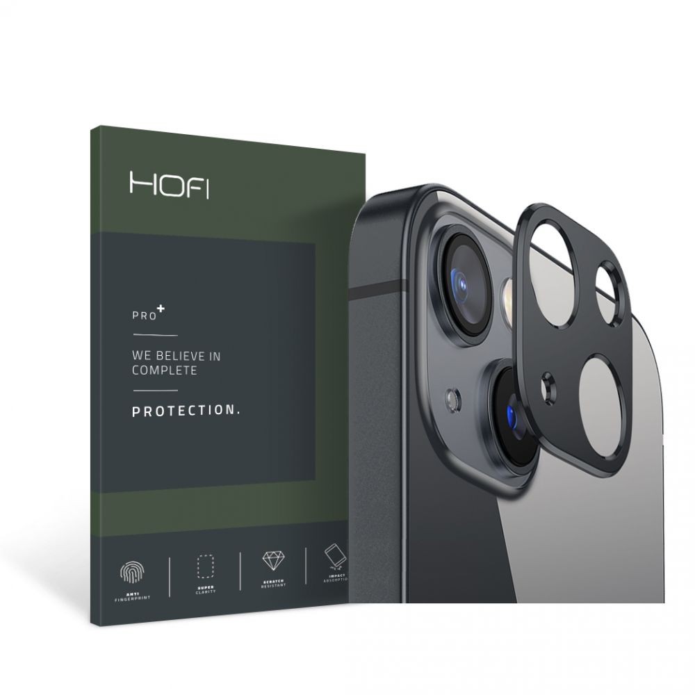 Juodas apsauginis skydelis kamerai "Hofi Alucam Pro+" telefonui iPhone 13 / 13 mini