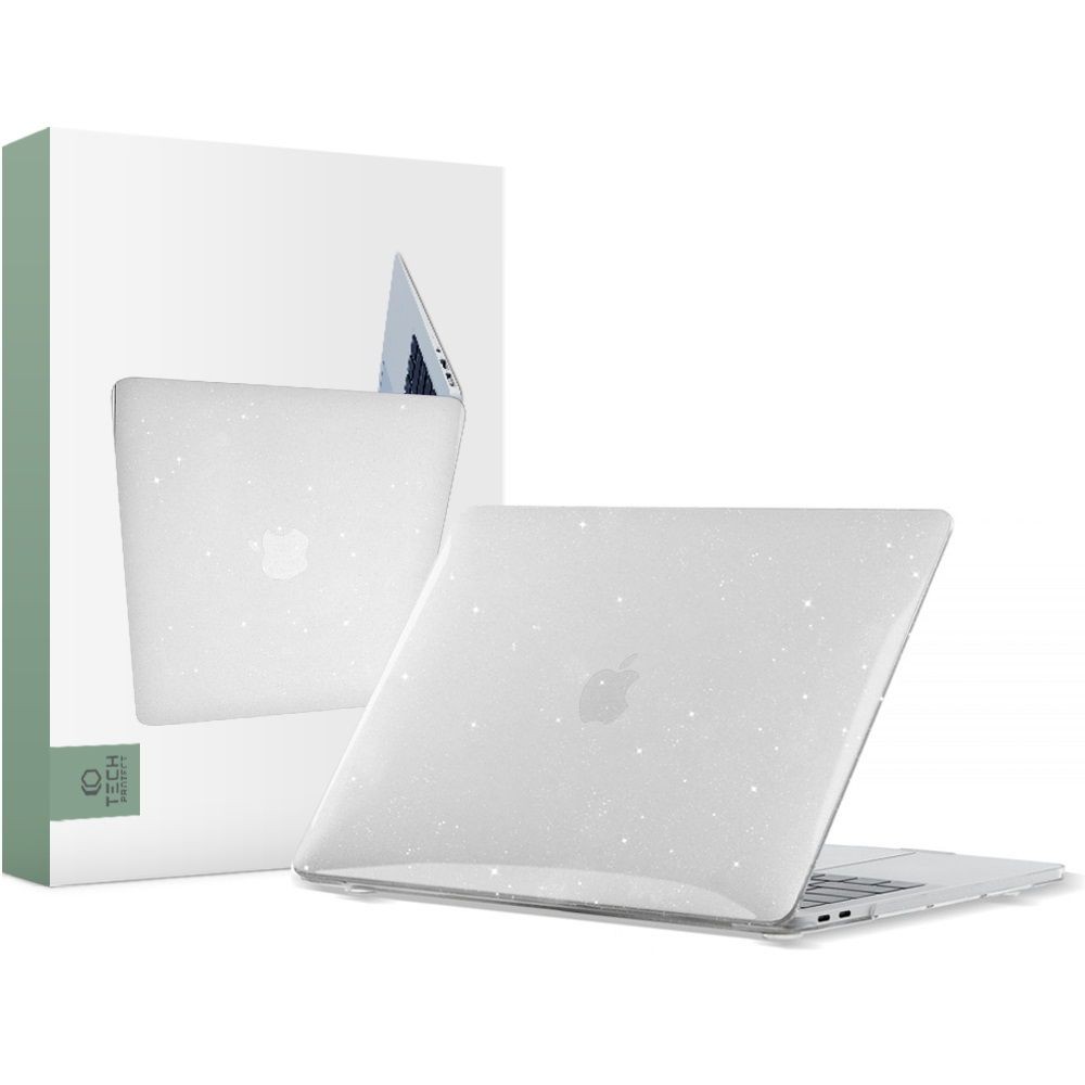 Skaidrus dėklas su blizgučiais "Tech-Protect Smartshell" nešiojamam kompiuteriui Apple MACBOOK AIR 13 2018-2020