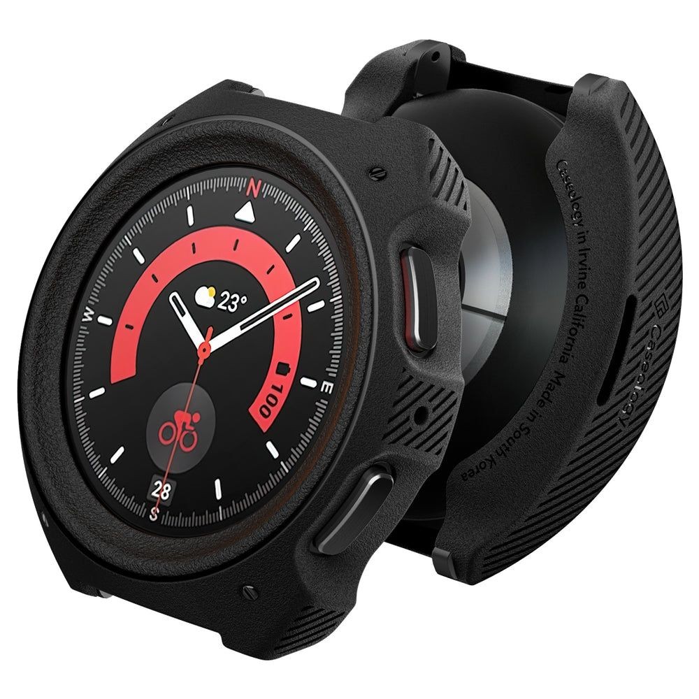 Juodas dėklas "Caseology Vault" laikrodžiui Samsung Galaxy Watch 5 Pro (45 MM)