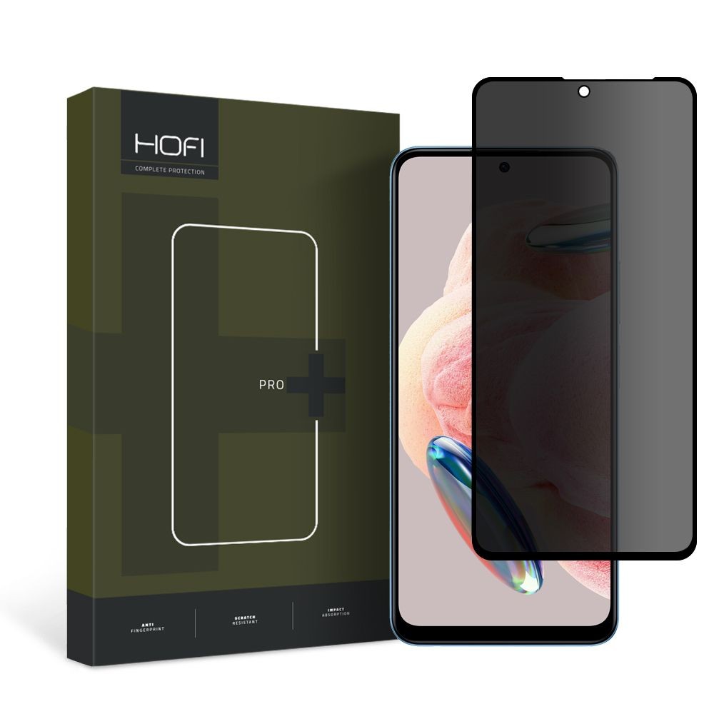 Privatumą suteikiantis apsauginis stikliukas "Hofi Anti Spy Glass Pro+ Privacy" telefonui Xiaomi Redmi Note 12 4G / LTE