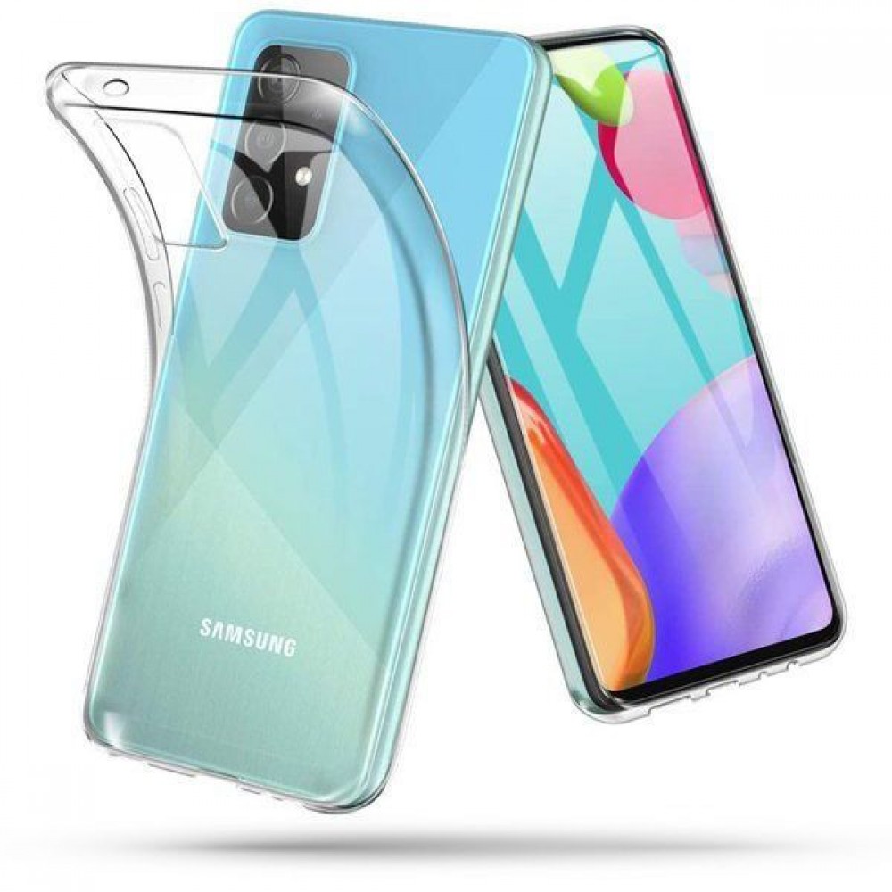 Skaidrus silikoninis Tech-Protect dėklas telefonui Samsung Galaxy A52 /A52 5G 