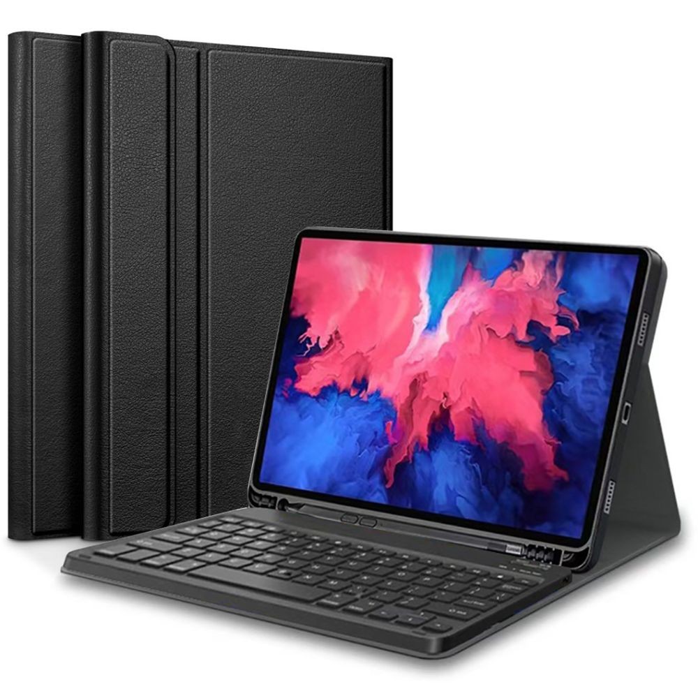 Juodas atverčiamas dėklas su klaviatūra "Tech-Protect SC pen + Keybord" skirtas Lenovo TAB P11 / P11+ PLUS 11.0 TB-J606 / J616 / J607Z