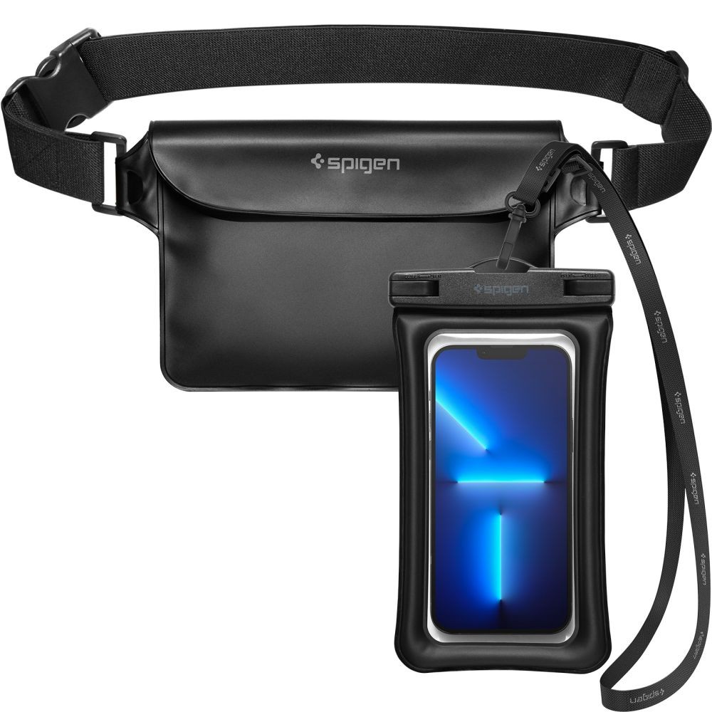 Vandeniui atsparus krepšys + Vandeniui atsparus dėklas "Spigen A621 Universal Waterproof Case & Waist Bag" 