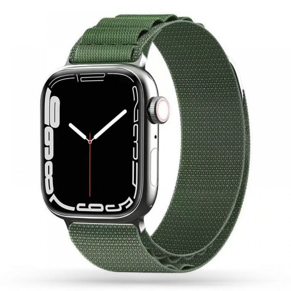 Žalia apyrankė "Tech-Protect Nylon Pro" laikrodžiui Apple Watch 4 / 5 / 6 / 7 / 8 / 9 / 10 / SE / ULTRA 1 / 2 (44 / 45 / 46 / 49 MM) 