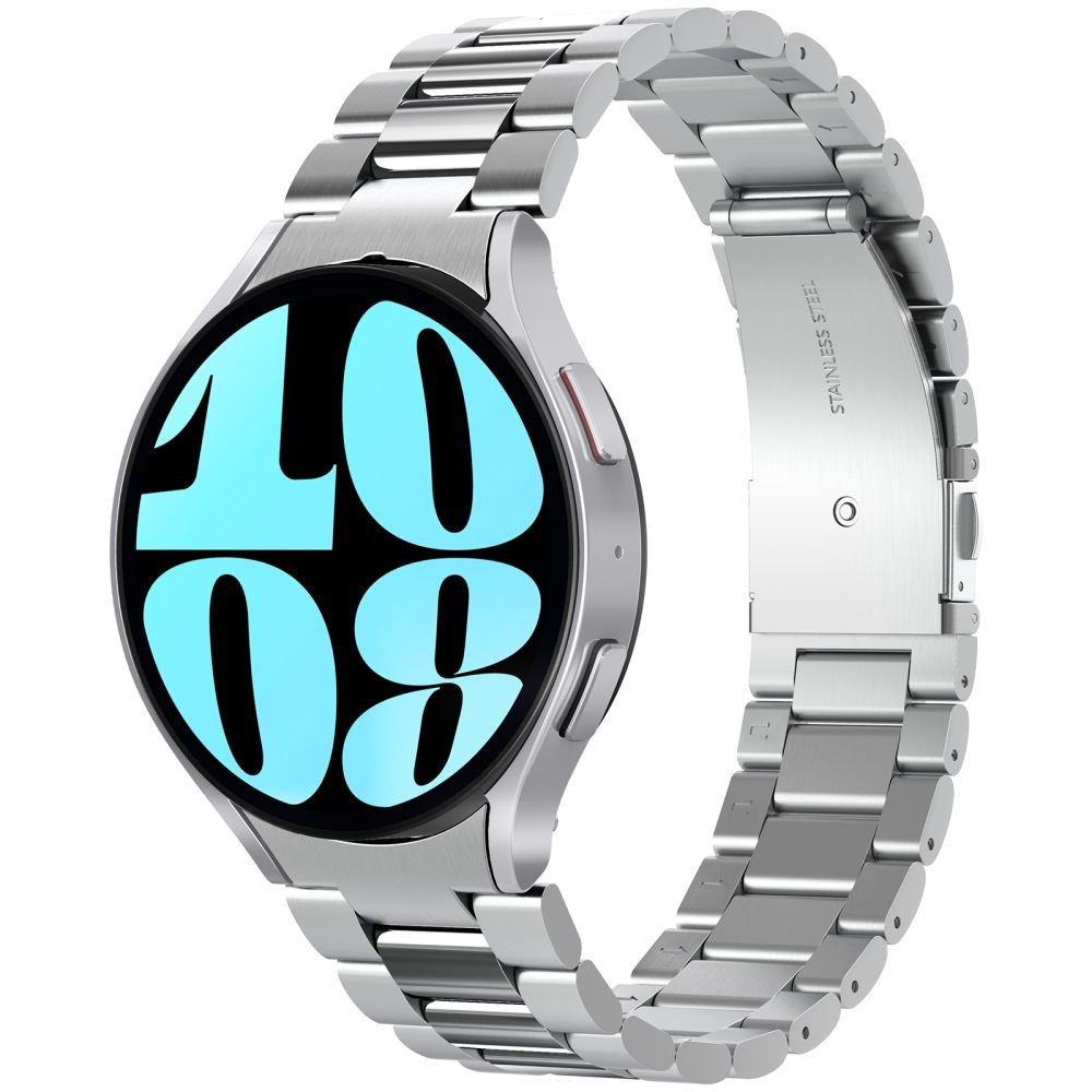 Sidabro spalvos apyrankė "Spigen Modern Fit Band" laikrodžiui Samsung Galaxy Watch 6 (44 MM)