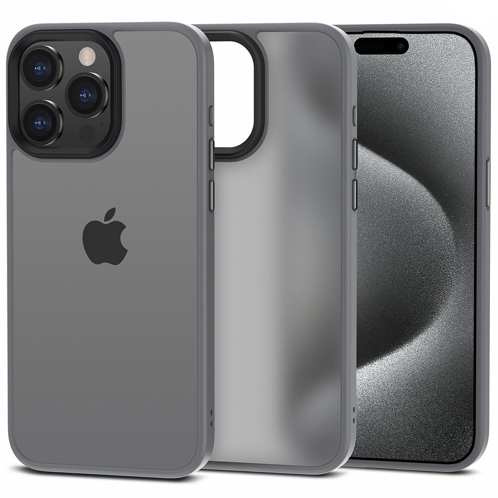 Pilkas permatomas/matinis dėklas "Tech-Protect Magmat" telefonui iPhone 15 Pro