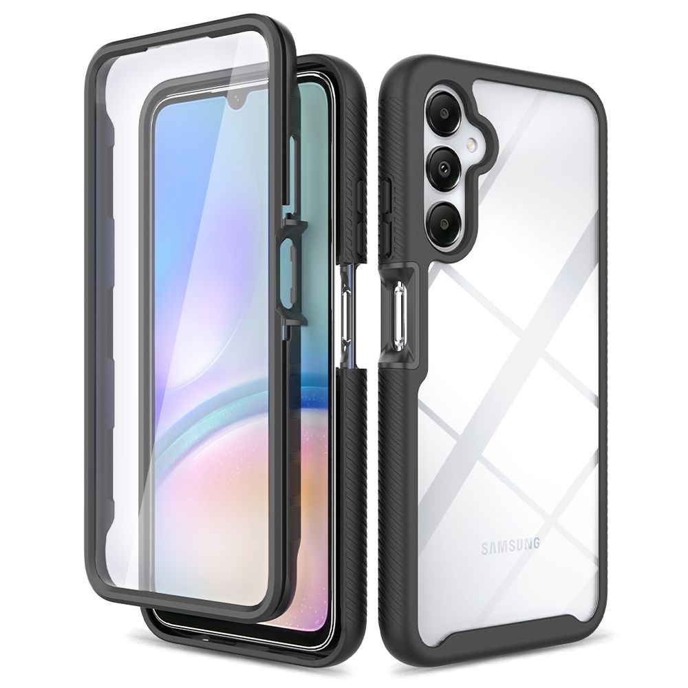 Juodais kraštais permatomas "Tech-Protect Defense360" telefonui Samsung Galaxy A05S