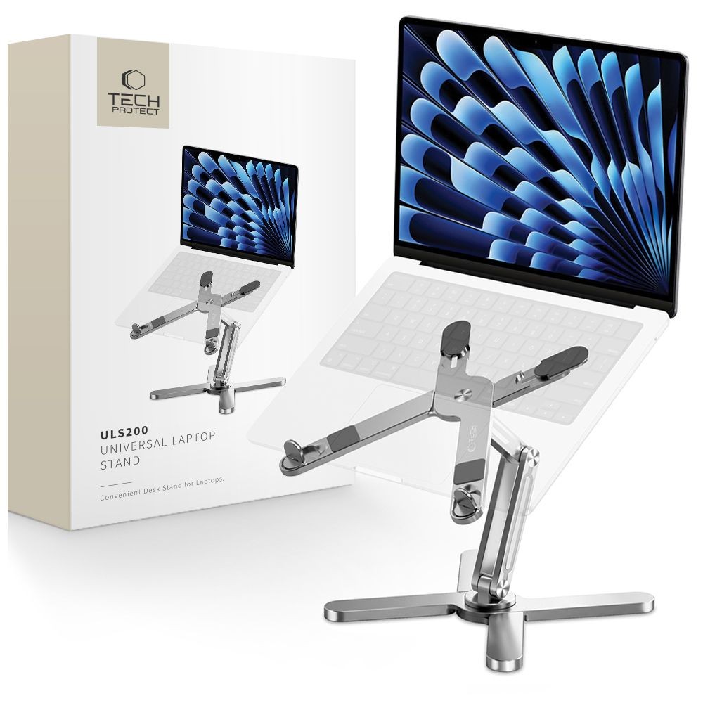 Sidabro spalvos universalus stovas "Tech-Protect ULS200 Universal Laptop" 