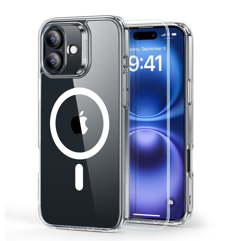 Skaidrus dėklas + stikliukas "ESR Classic Hibrid Halolock Magsafe & Tempered Glass" telefonui Apple iPhone 16