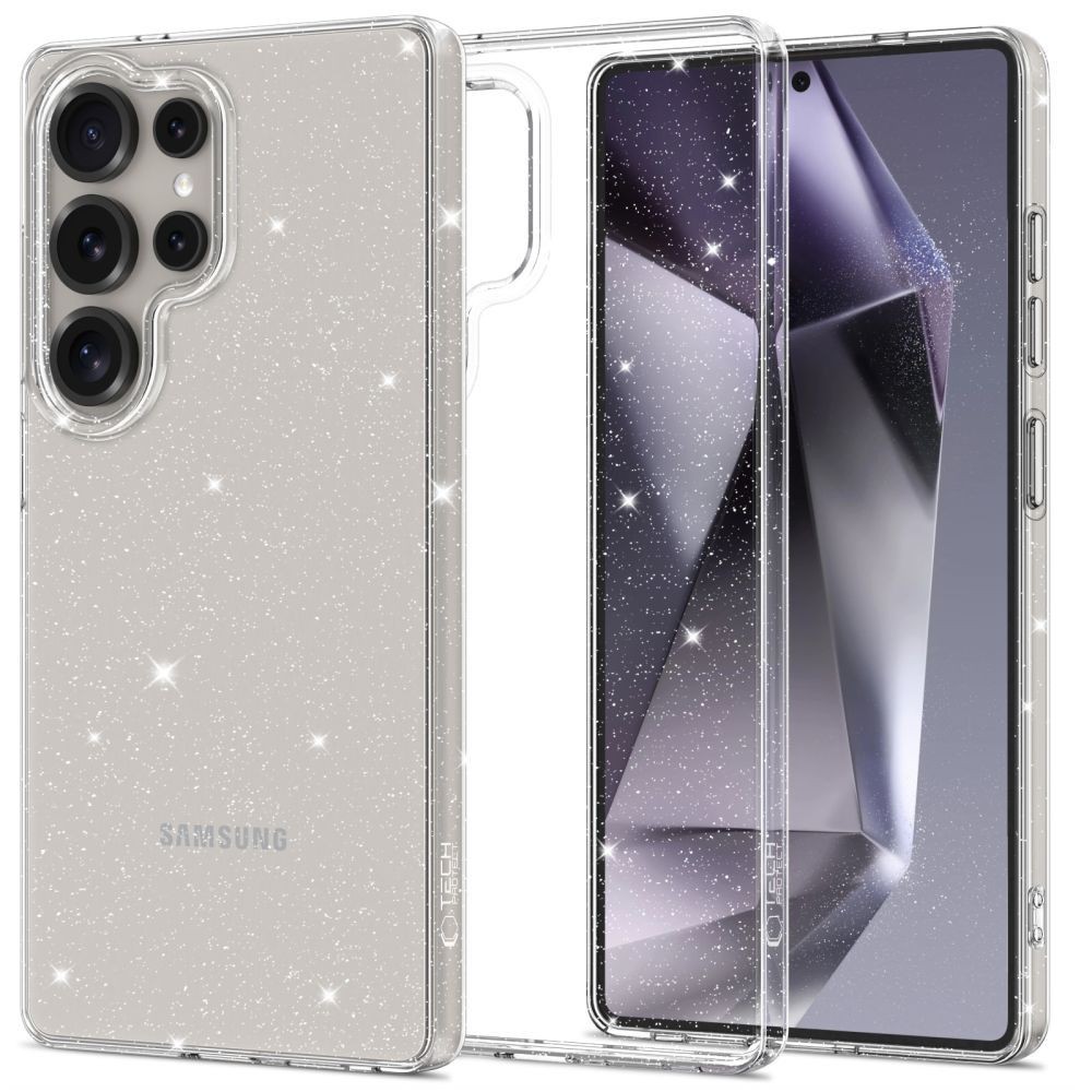 Skaidrus dėklas su blizgučiais "Tech-Protect Flexair" telefonui Samsung Galaxy S25 Ultra