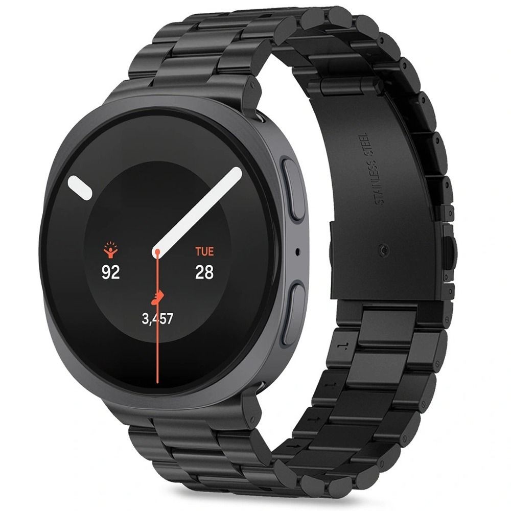 Juoda apyrankė Tech-Protect Stainless laikrodžiui Samsung Galaxy Watch 8 / 9 / CLASSIC (40 / 44 / 46 MM)