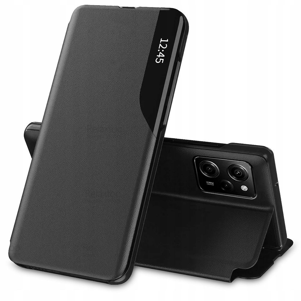 Juodas atverčiamas dėklas "Tech-Protect Smart View" telefonui Xiaomi Redmi Note 12 Pro / Poco X5 Pro 5G