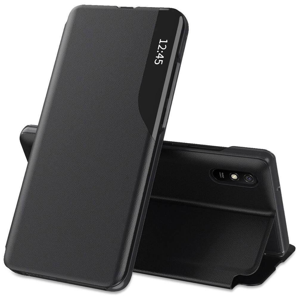 Juodas atverčiamas dėklas "Tech-Protect Smart View" telefonui Xiaomi Redmi 9A
