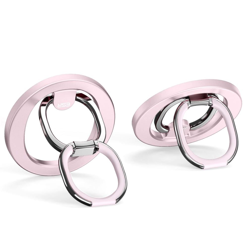 Rožinis universalus metalinis žiedas "ESR Halolock Magsafe Phone Ring Stand" 
