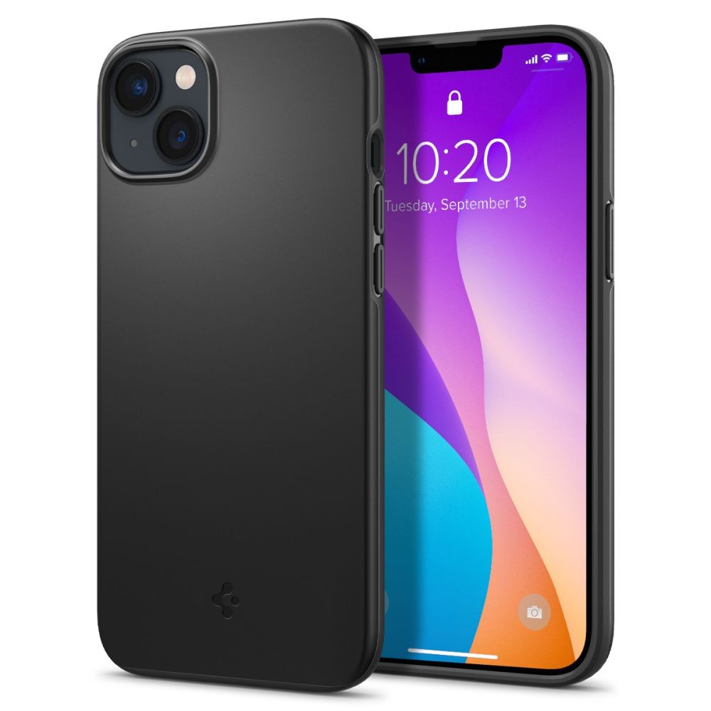 Juodas dėklas "Spigen Thin Fit" telefonui iPhone 14