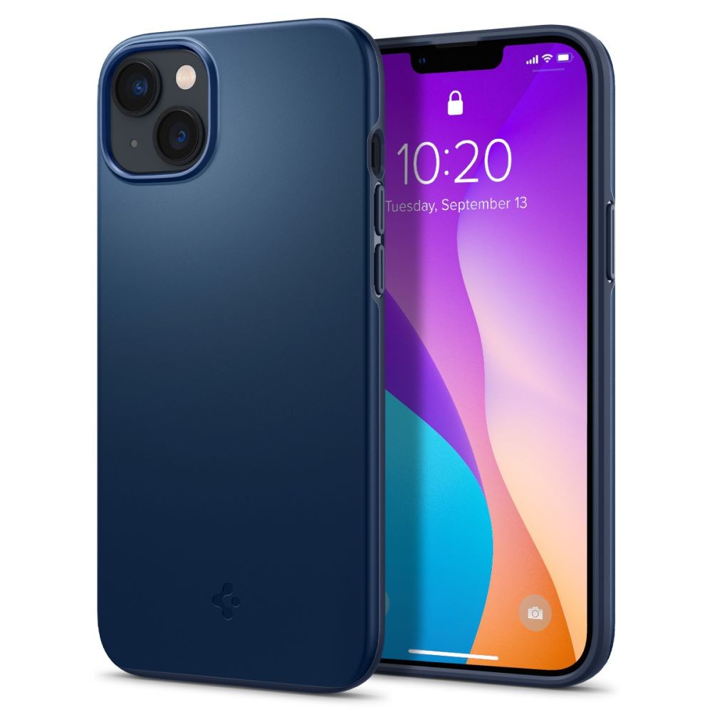 Tamsiai žalias dėklas "Spigen Thin Fit" telefonui iPhone 14 