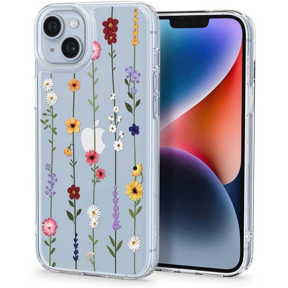 Skaidrus/gėlėtas dėklas "Spigen Cyrill Cecile Mag magsafe" telefonui iPhone 14 