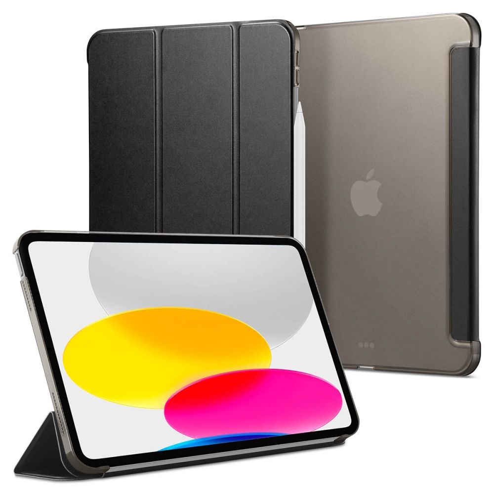 Juodas atverčiamas dėklas "Spigen Smart Fold" skirtas Apple iPad 10.9 10 / 2022