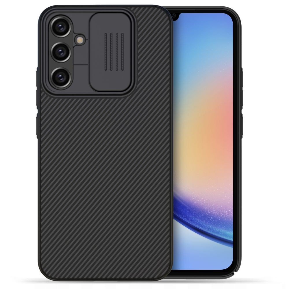 Juodas dėklas su kameros apsauga "Nillkin Camshield Pro" telefonui Galaxy A34 5G