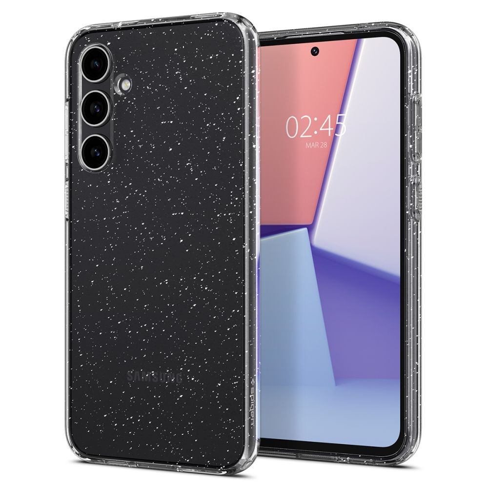 Skaidrus dėklas su blizgučiais "Spigen Liquid Crystal Glitter" telefonui Samsung Galaxy S23 FE