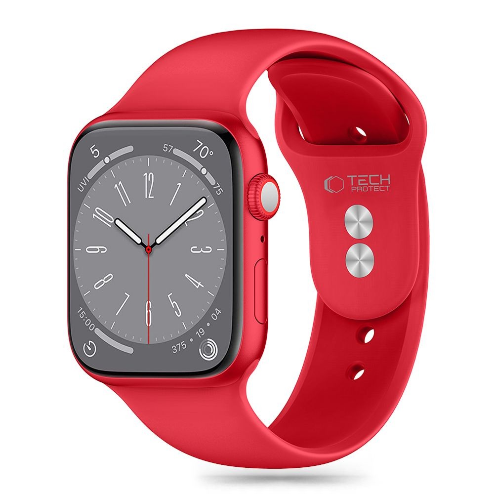 Juoda apyrankė "Tech-Protect Silicone" laikrodžiui Apple Watch 6 / 7 / 8 / 9 / 10 / SE / ULTRA 1 / 2 (44 / 45 / 46 / 49 MM) 