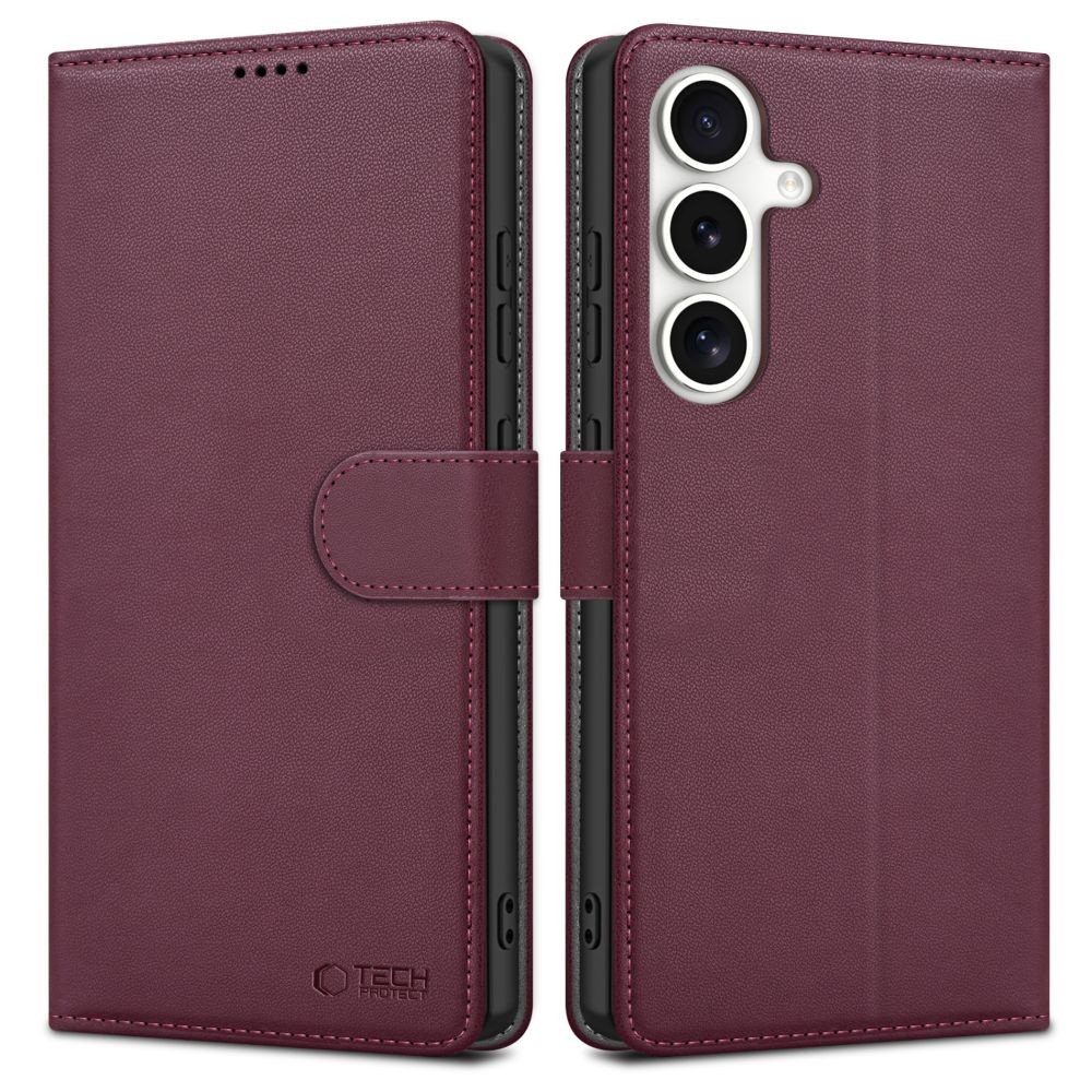 Bordo atverčiamas dėklas "Tech-Protect Wallet" telefonui Samsung Galaxy S25
