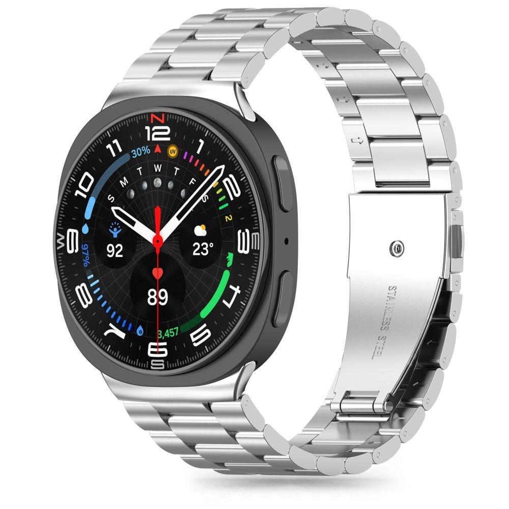 Sidabro spalvos apyrankė "Tech-Protect Stainless" laikrodžiui Samsung Galaxy Watch 8 / Classic (40 / 44 / 46 MM)