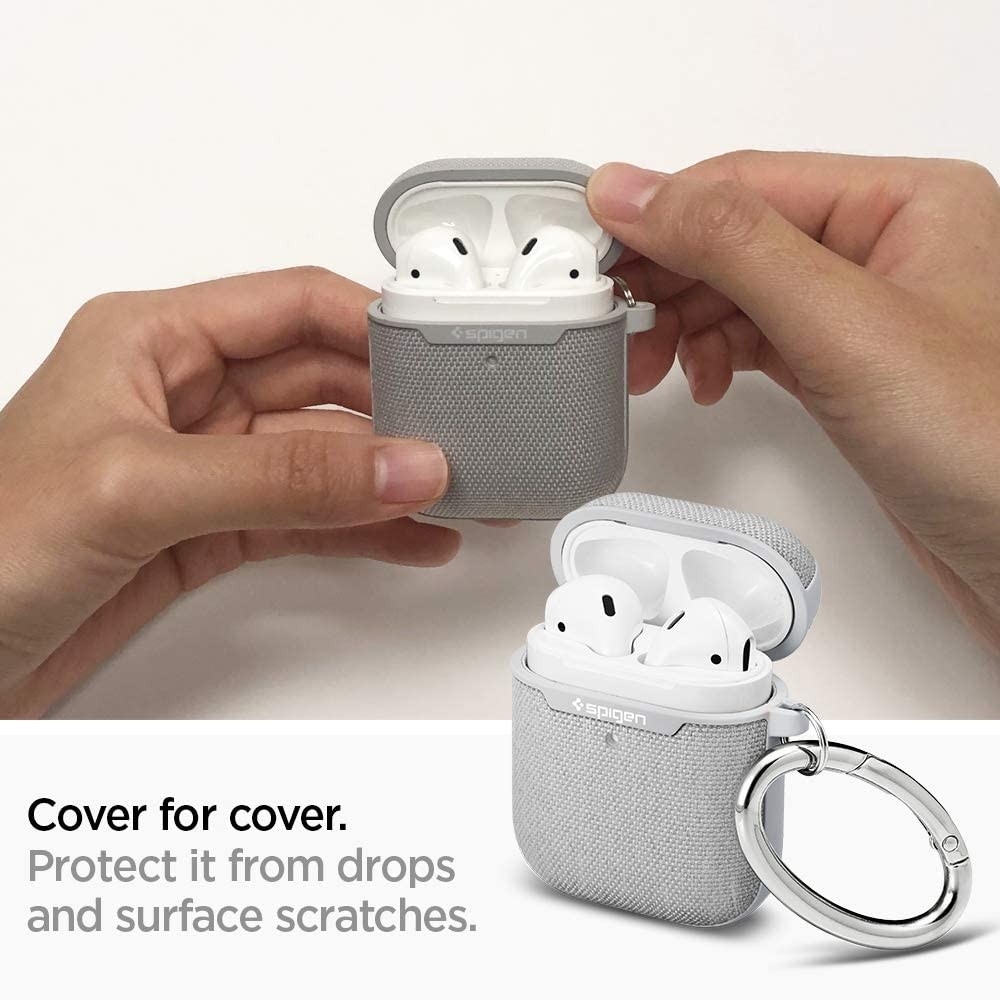 Pilkas dėklas ''SPIGEN URBAN FIT'' skirtas Apple Airpods 2nd Gen / 1 st Gen