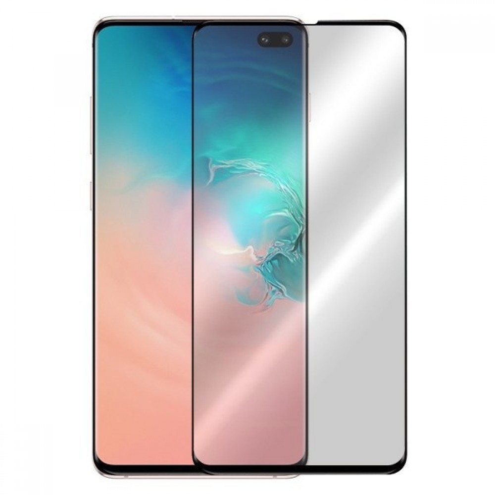 Apsauginis grūdintas stiklas ''9D Full Glue'' telefonui Samsung Galaxy S10 Plus (G975) (su išpjovimu piršto antspaudui)