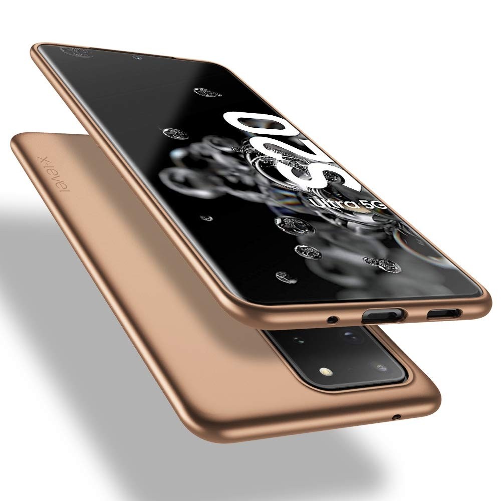 Aukso spalvos dėklas X-Level "Guardian" telefonui Samsung Galaxy S20 Ultra (G988) 