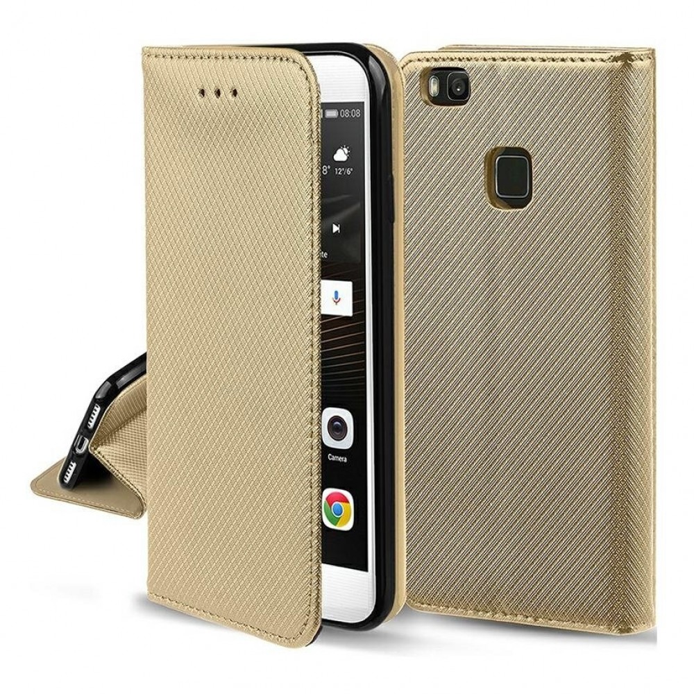 Aukso spalvos atverčiamas dėklas "Smart Magnet" telefonui Samsung S21 Plus / S30 Plus 