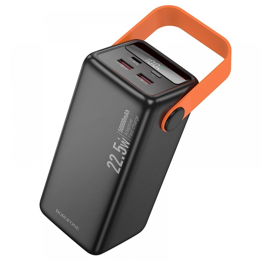 Išorinė baterija Power Bank Borofone BJ66A 22.5W+PD20W 50000mAh juoda